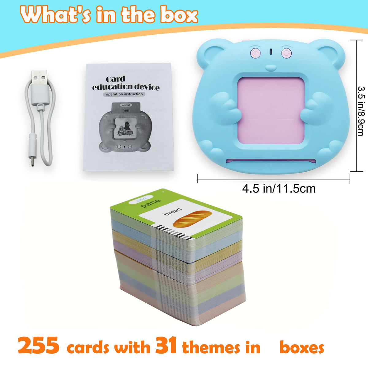 MAYAPHILOS Italian and English Talking Flash Cards with 510 Sight Words