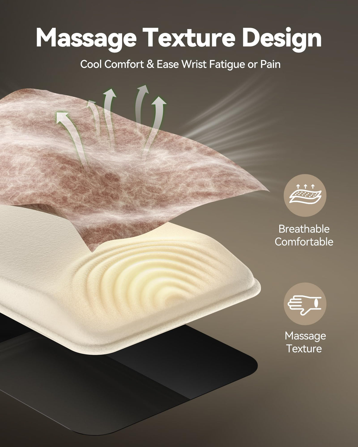 TECKNET Ergonomic Mouse Pad with Wrist Rest, All-Day Comfort & Pain Relief