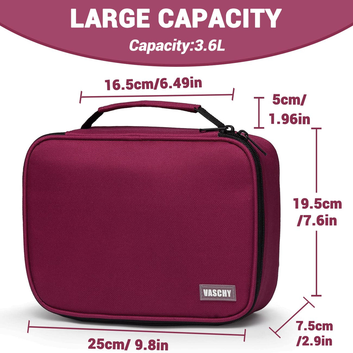 VASCHY Large Pencil Case, Art Color Pencils Pouch with Detachable Layers Multiple Zip Pockets for