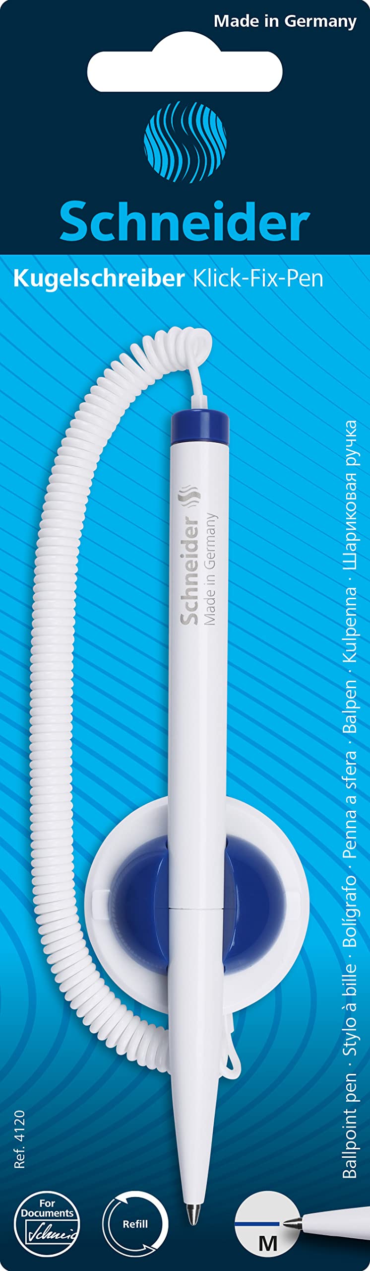 Schneider Novus Klick-Fix Ballpoint Pen - Blue Ink