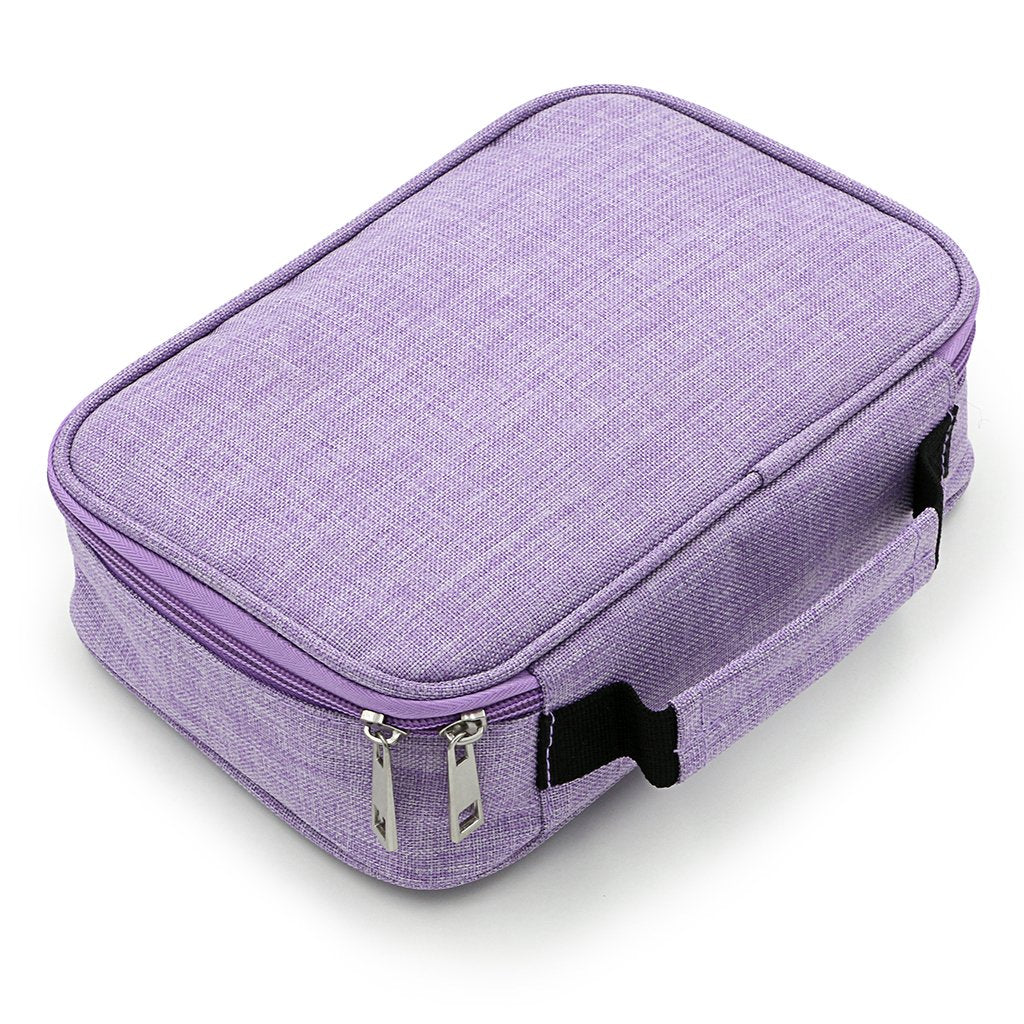 BTSKY® High Capacity Zipper Pens Pencil Case- Multi-Functional Stationery Pouch 72 Slots Colored