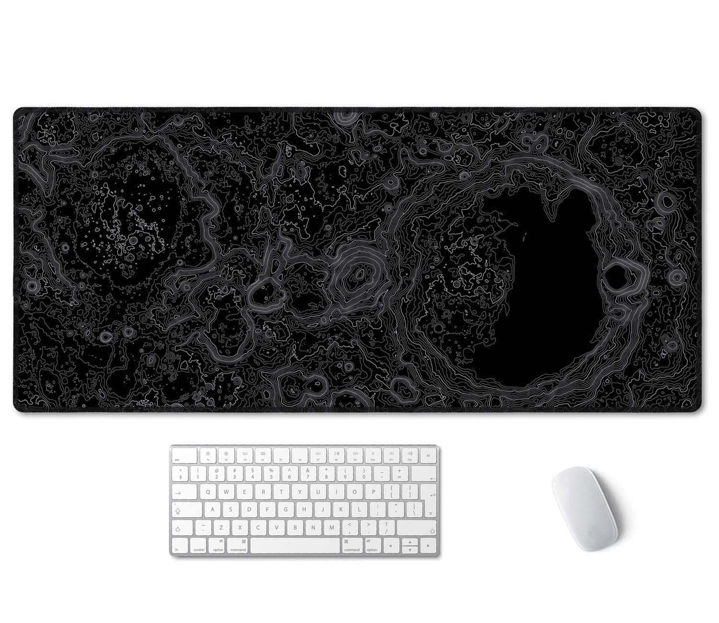 SSOIU Moon Topographic Map Extended Mouse Pad, XXL Gaming Mouse Pads, Large Big Mousepad Laptop