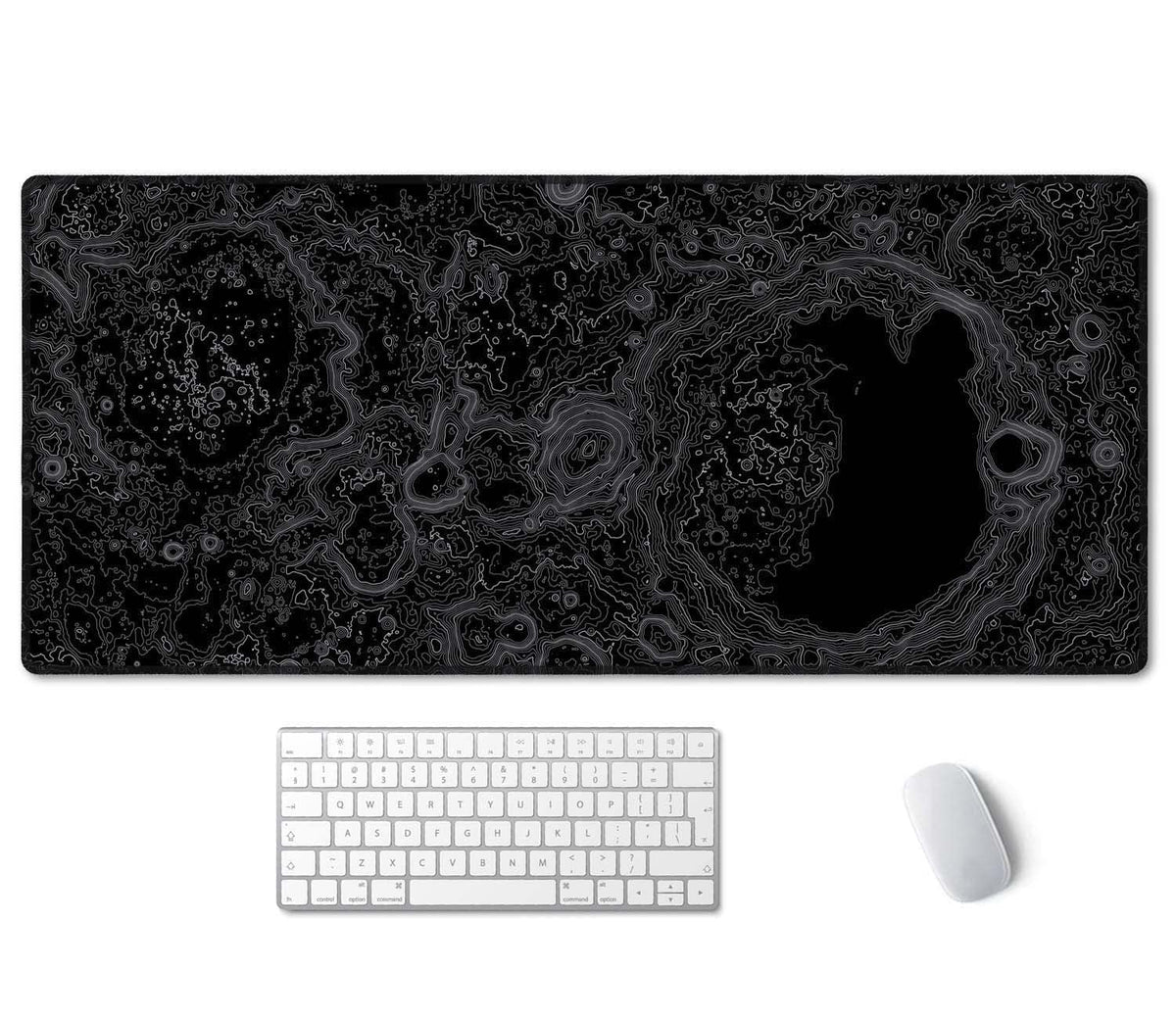 SSOIU Moon Topographic Map Extended Mouse Pad, XXL Gaming Mouse Pads, Large Big Mousepad Laptop