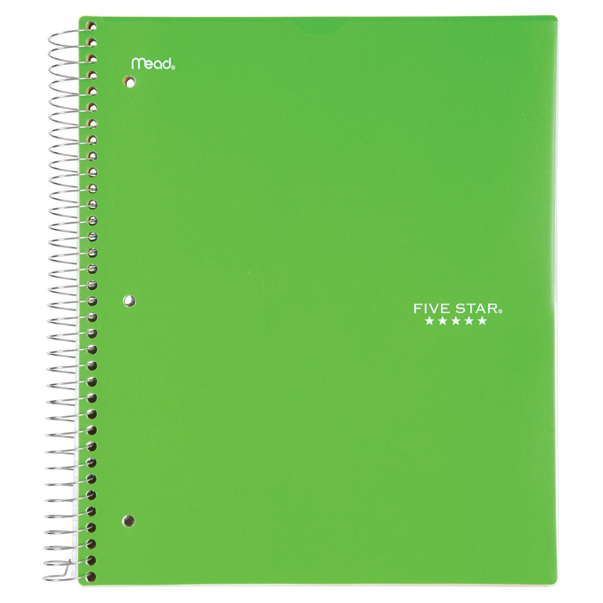 Five Star Spiral Notebook, 3 Subject, College Ruled Paper, 150 Sheets, 11" x 8-1/2", Customizable