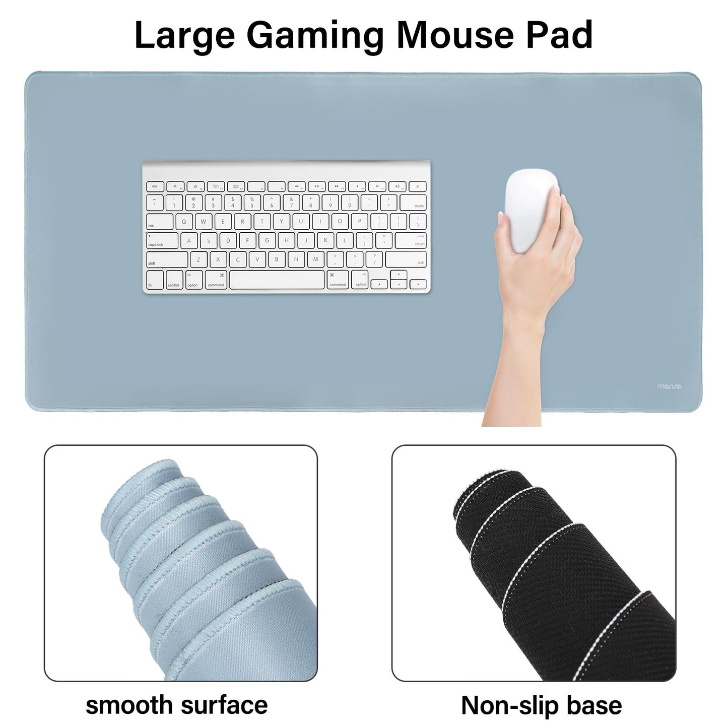 MOSISO Keyboard Mouse Pad Set, Large Gaming Mouse Pad&Keyboard Wrist Rest