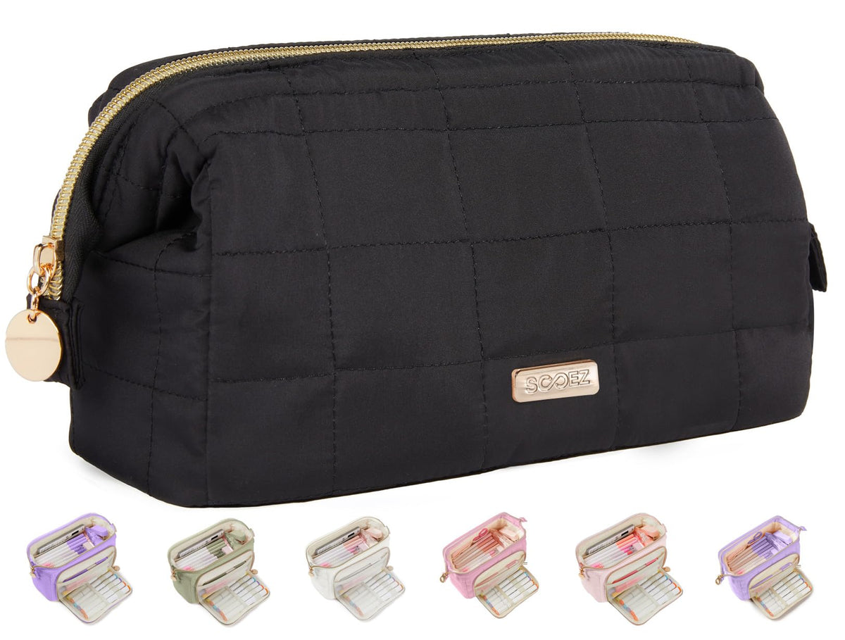 Sooez Large Pencil Case Pouch, Soft Pencil Bag with Zipper, Pen Bag