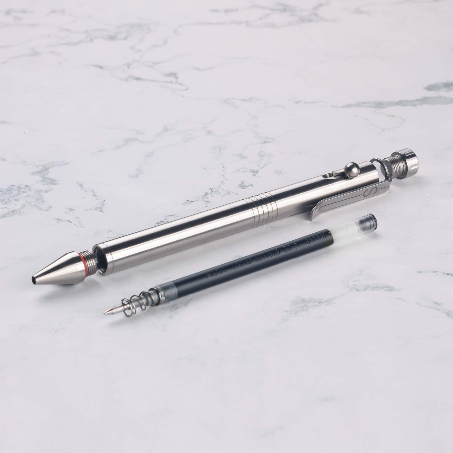 SMOOTHERPRO Bolt Action Pen Stainless Steel Compatible with Pilot G2 Refill