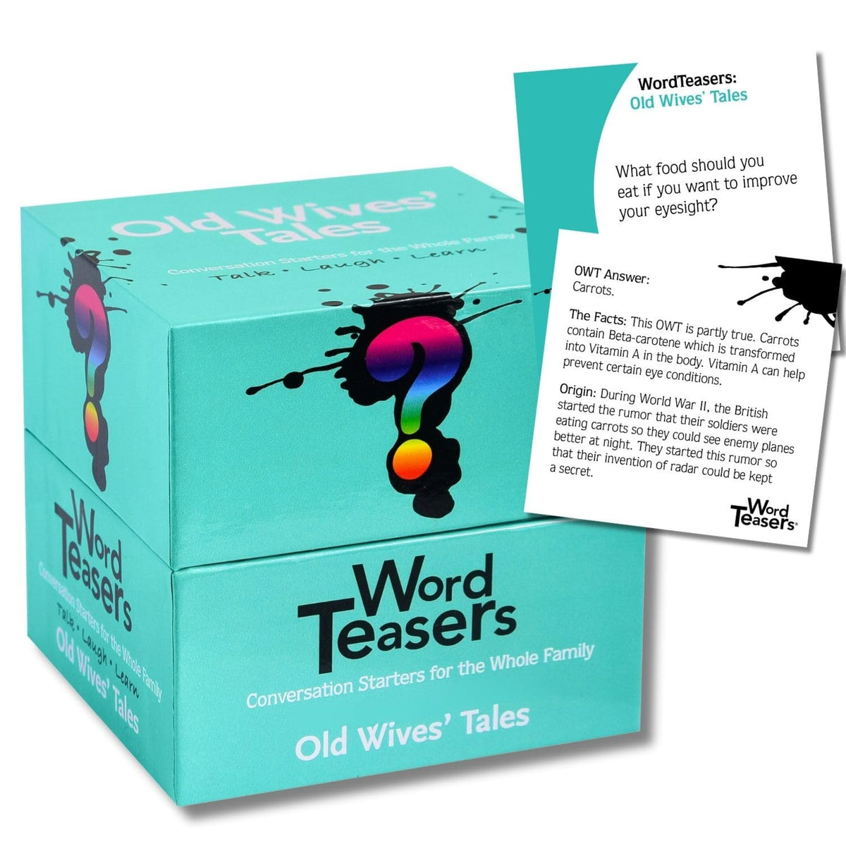 ? WORD TEASERS Old Wives' Tales Conversation Starters - Superstition Based Trivia Games for