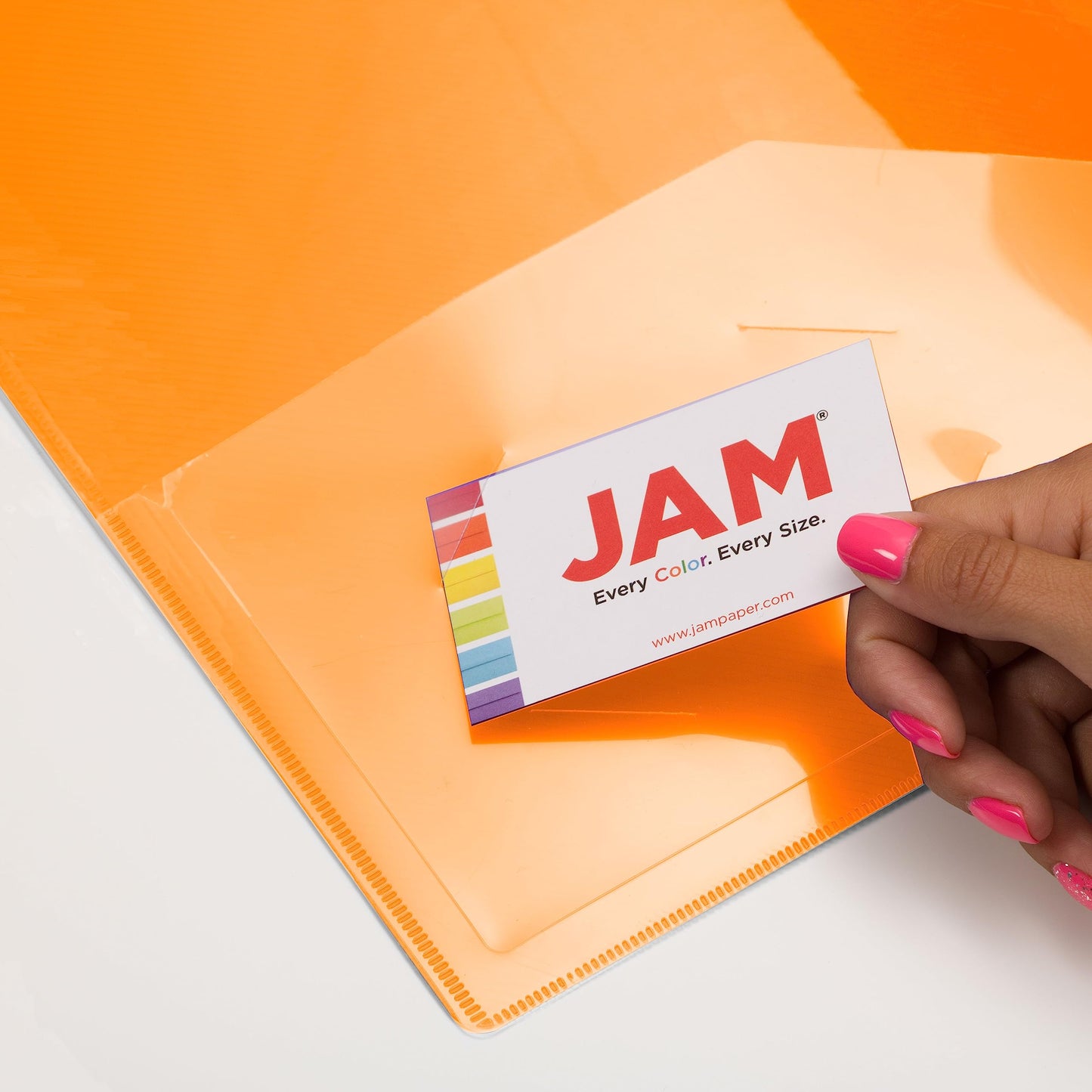JAM PAPER Plastic 2 inch Binder - Orange 3 Ring Binder - Sold Individually