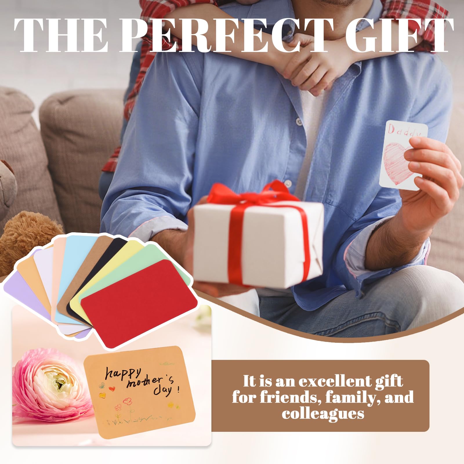 800 Pieces 3.5" x 2.1" Index Cards, Thick Blank Flash Card for Studying, Double Side Colored Note