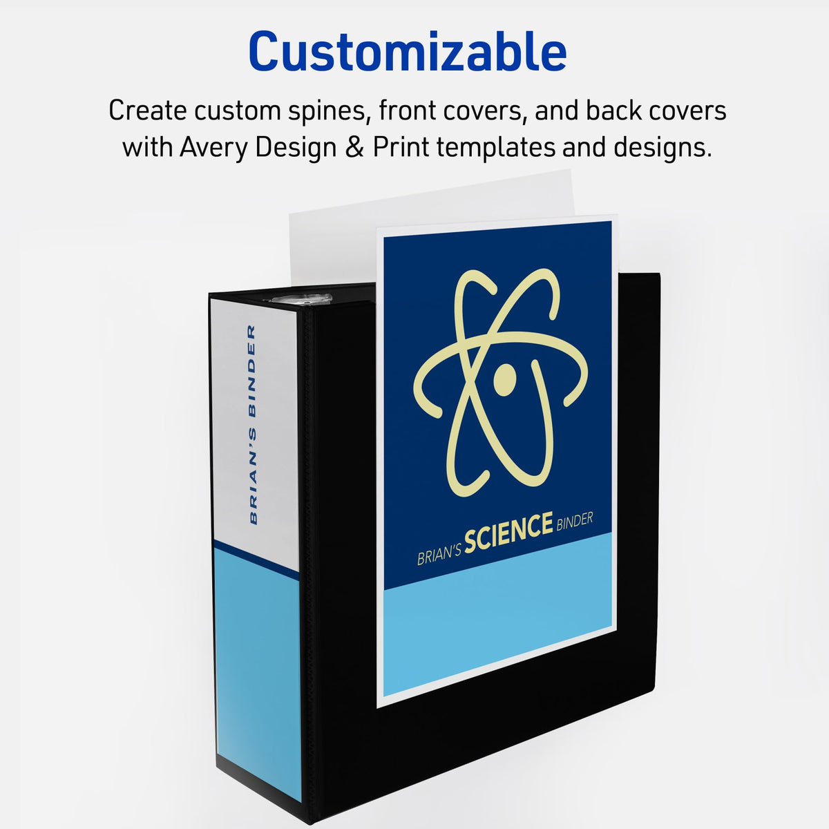 Avery® Heavy-Duty 3 Ring Binder, 4" EZD® Rings, 1 Black Binder