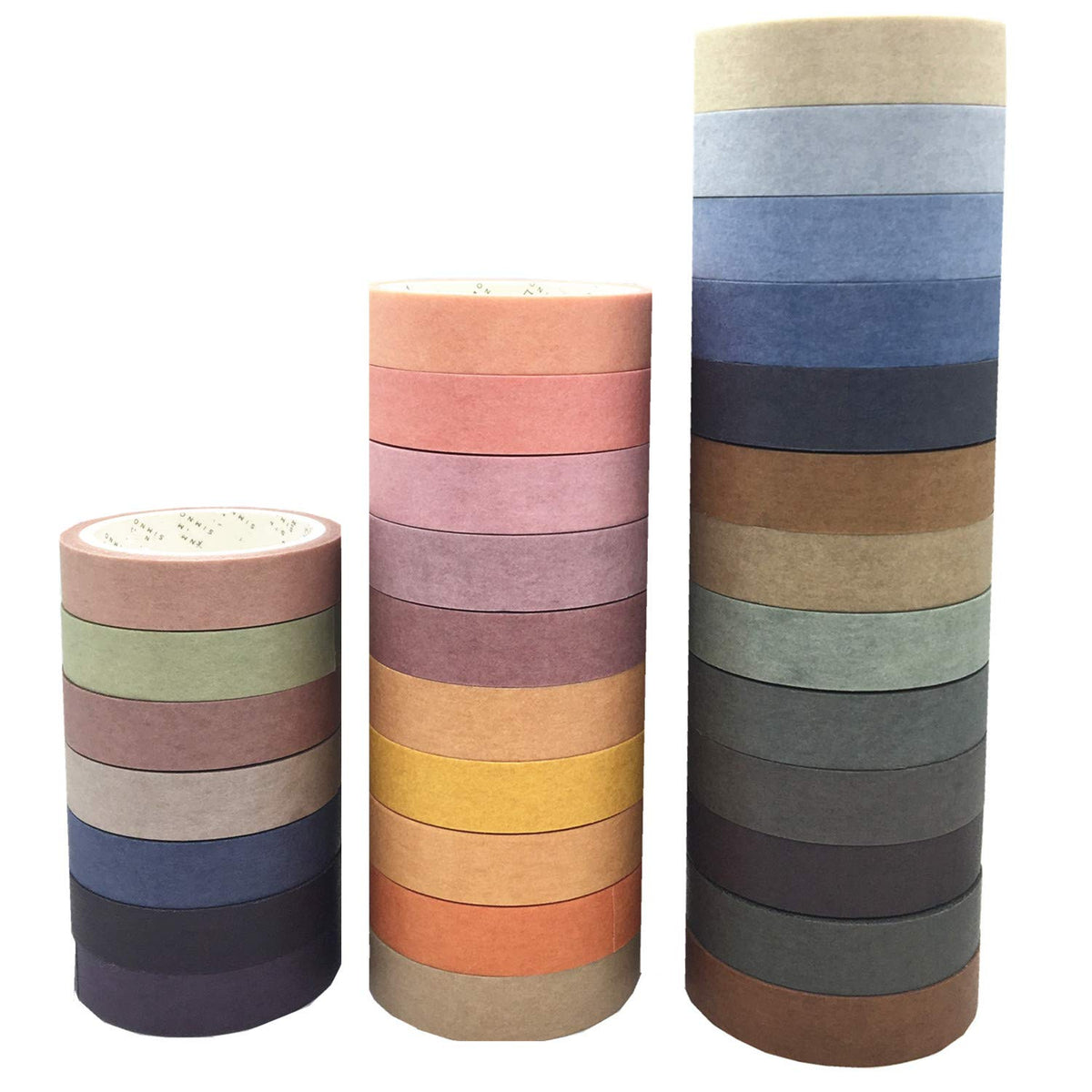 VIVIQUEN 30 Rolls Washi Tape Set Colored Masking Tape Pack Decorative Thin Tapes Children and Gifts