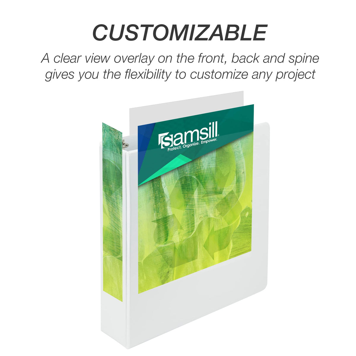 Samsill Plant-Based 2 Inch Durable Round Ring, View Binder, Eco-Friendly, USDA Certified Biobased
