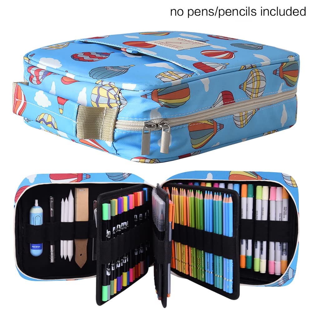 Pencil Case Holder Slot with Zipper Closure Large Capacity Pen Organizer