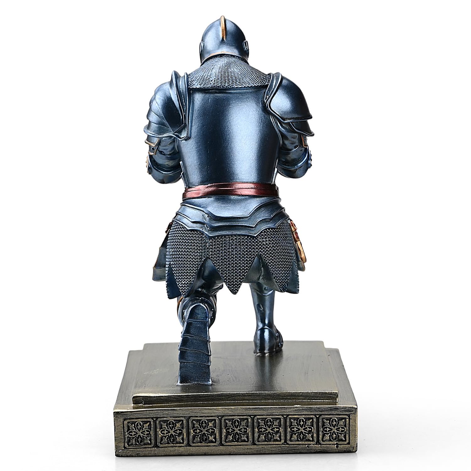 Medieval Warrior Knight Pen Holder Fun Desk Accessories Paperweight Blue