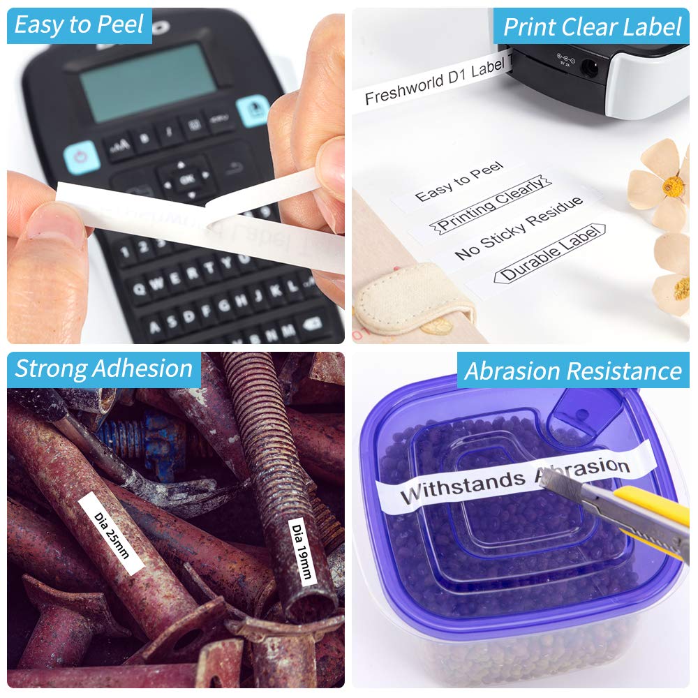 6X Replace for Dymo Label Maker Refills 45013 45016 45017 45018 45019 45021