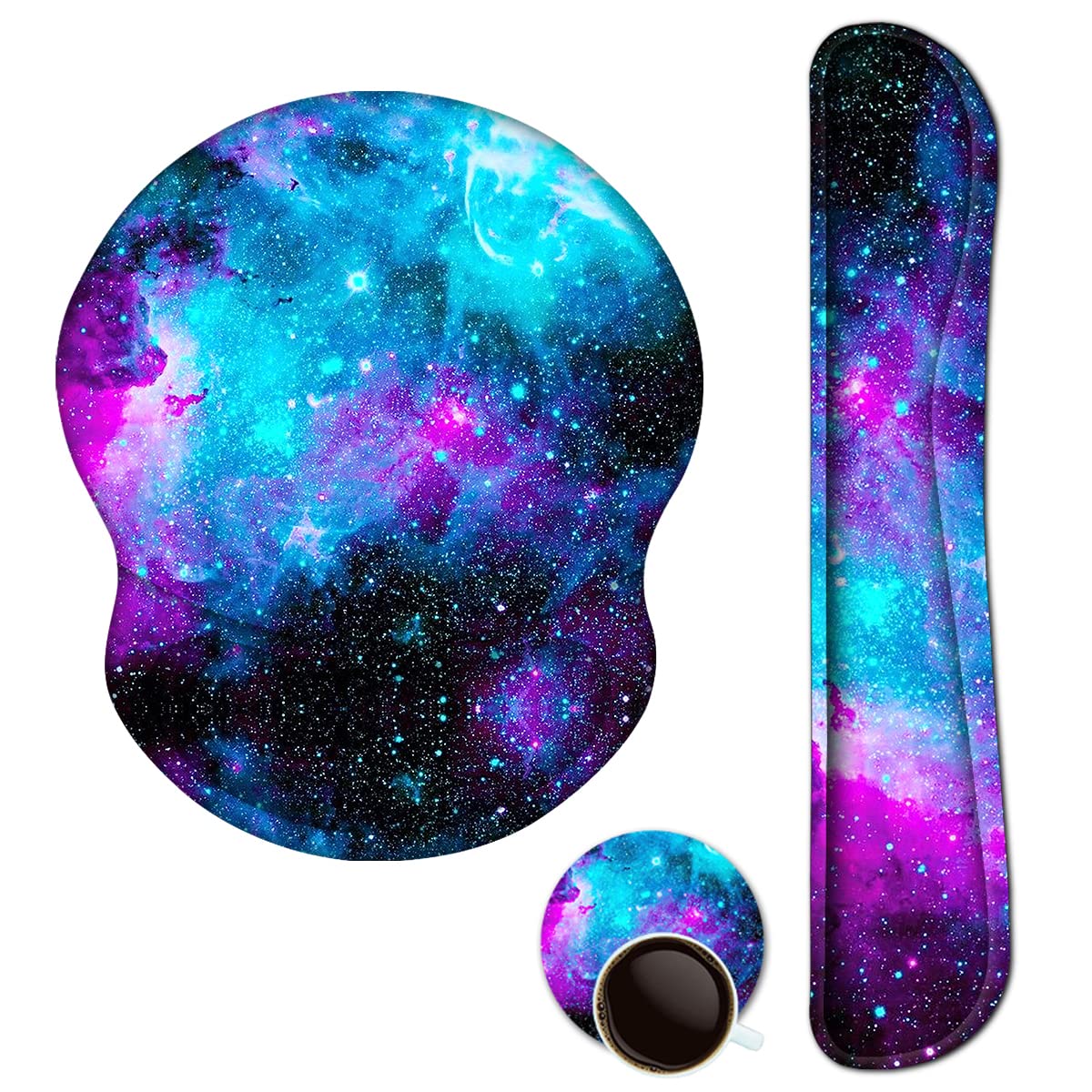 ArtSo Upgraded Wrist Rest Support for Mouse Pad & Keyboard, Ergonomic Gel Mousepad Non-Slip Rubber