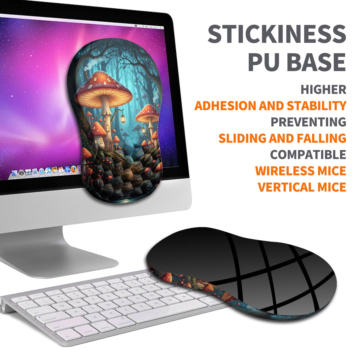 Armanza Ergonomic Joint Wrist Support Mouse Pad with Memory Foam Cushion Massage Bump, Carpal