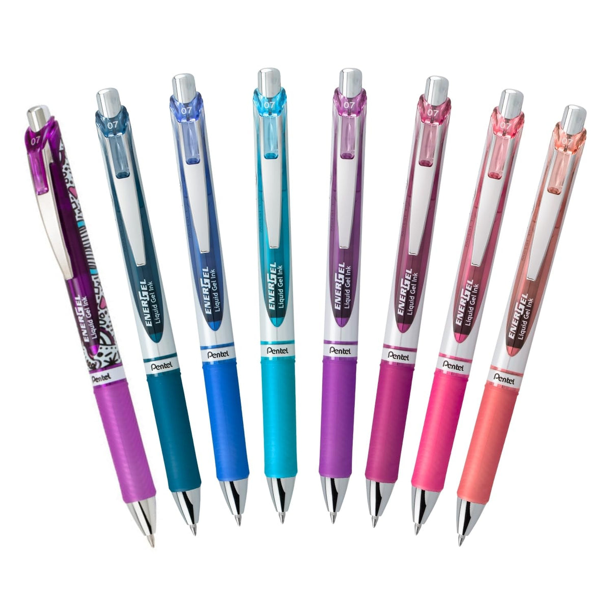 Pentel EnerGel RTX Retractable Liquid Gel Pen, Creator Expressions Pack, 0.7mm, Metal Tip, Medium