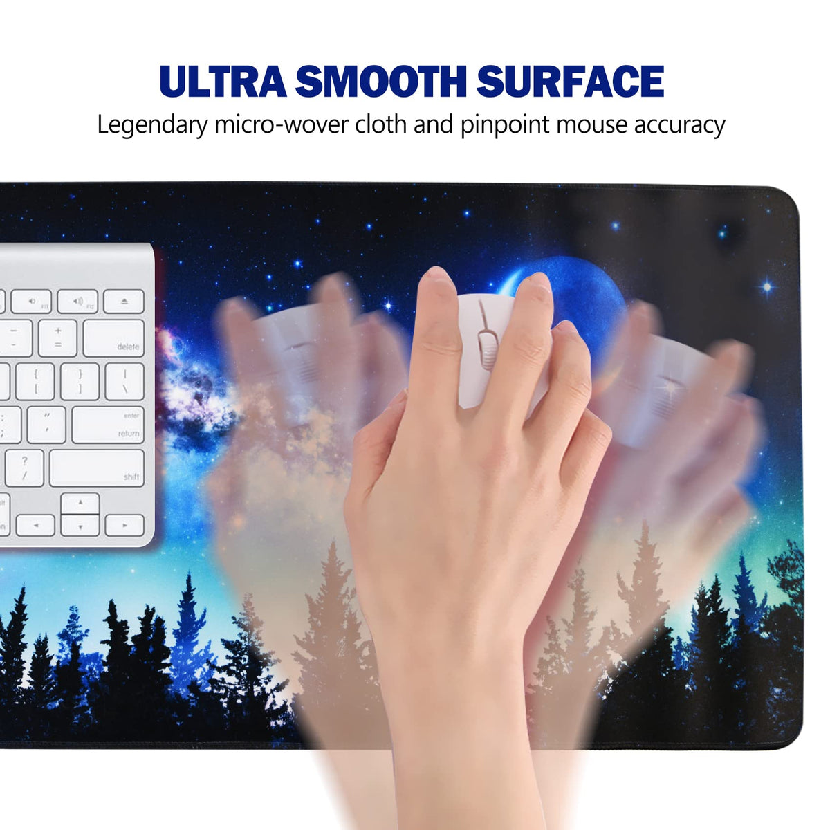 AIMSA Extended Gaming Mouse Pad, XL Large Keyboard Mouse Mat Desk Pad with Stitched Edges, Durable