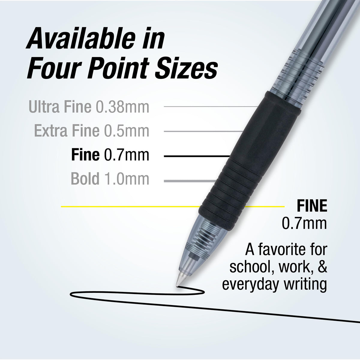 Pilot G2 Premium Gel Pens, Black Pens, Fine Point 0.7 mm, Tub of 48