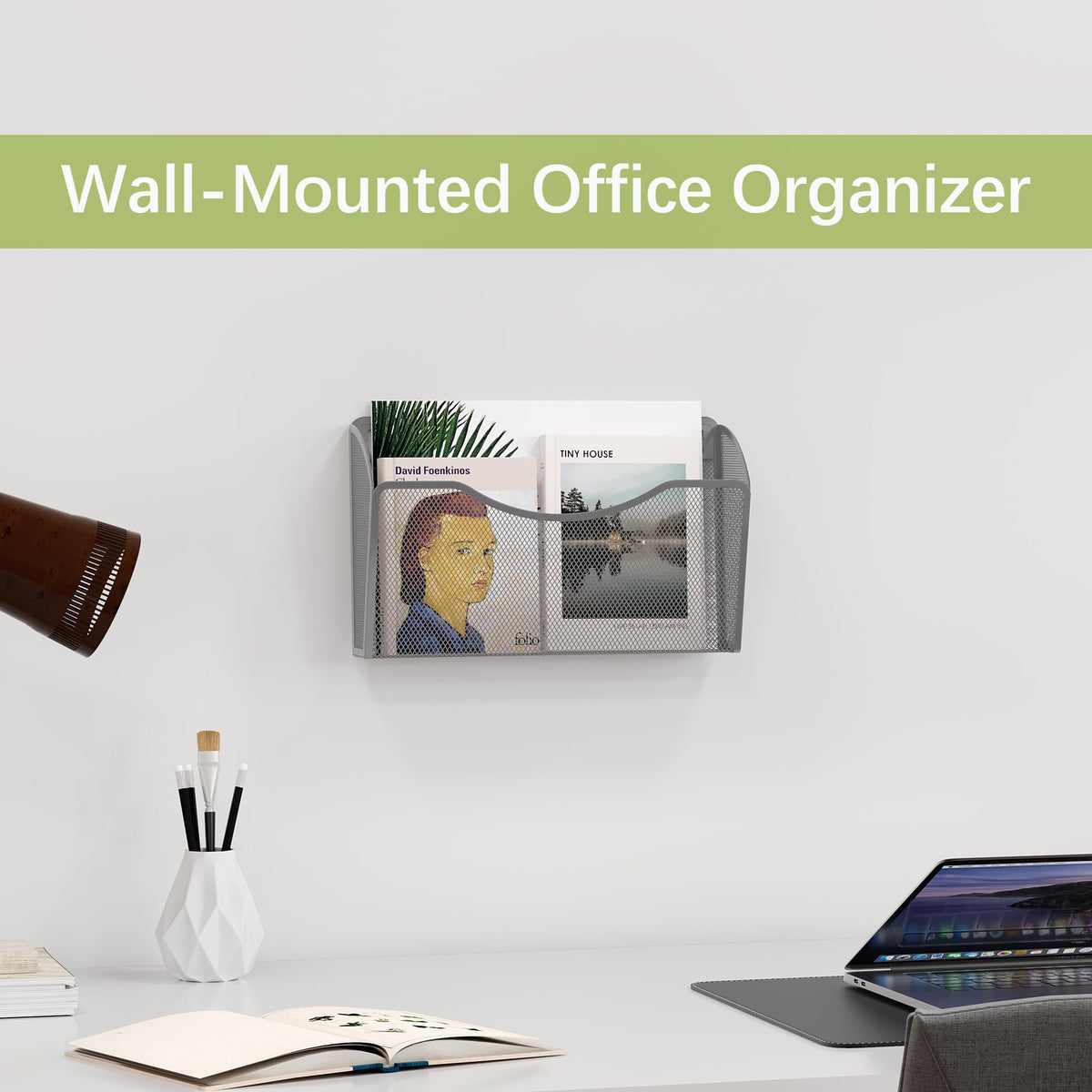 EasyPAG Wall File Organizer, Metal Mesh Hanging File Folder Holder for Letter/A4 Size Folders