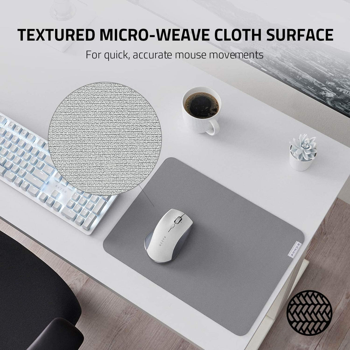 Razer Pro Glide - Soft Mouse Mat for Office Productivity (Thick and High-Density Rubber Foam