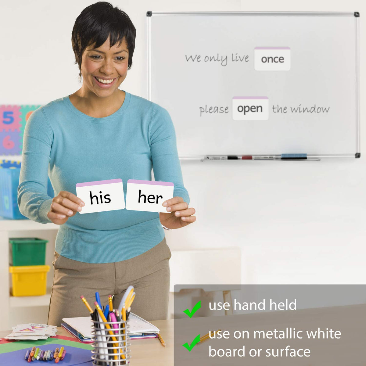 Attractivia 1st Grade Sight Words Magnetic Flash Cards(First Grade) - 41 Sturdy Large Dolch Cards