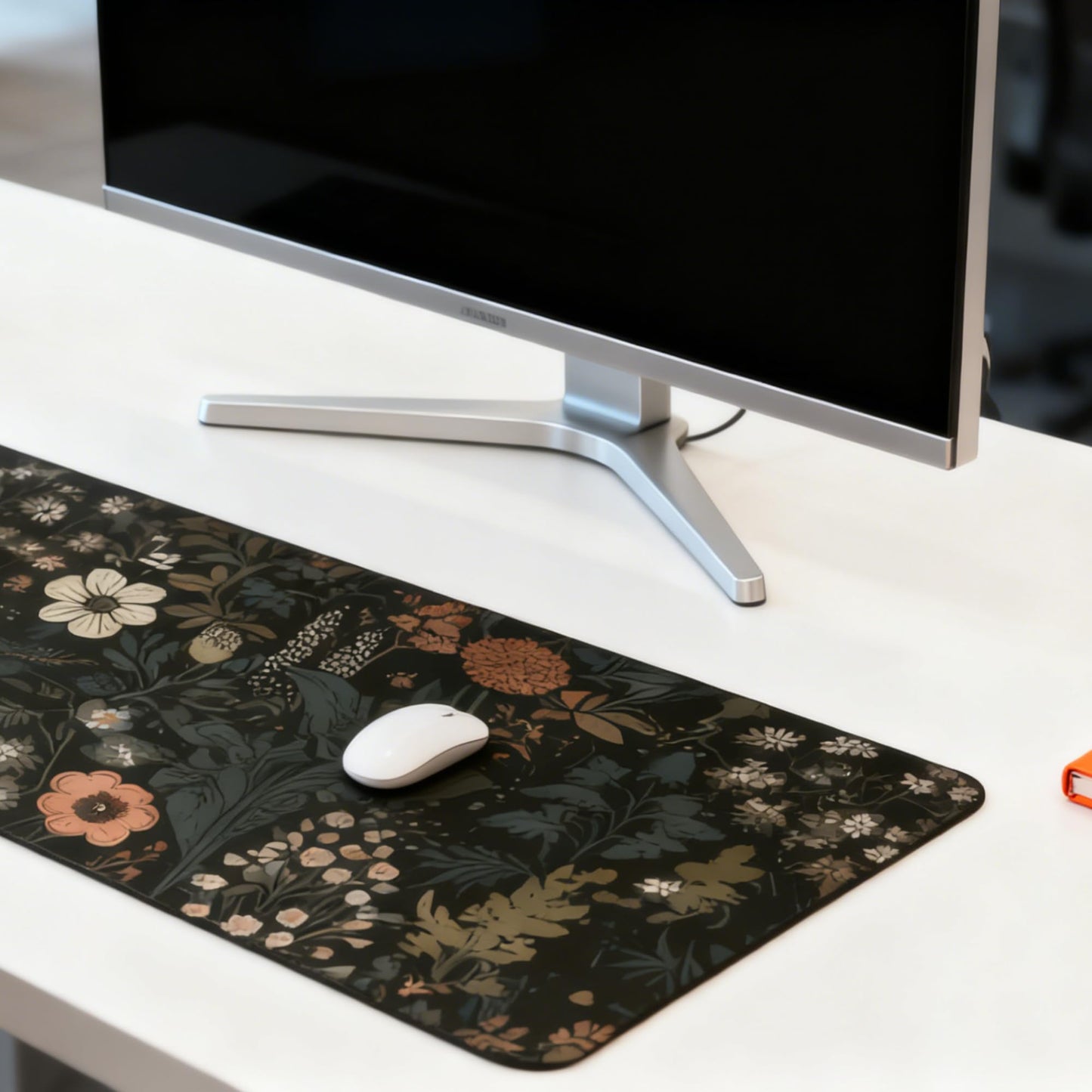 Gaming Mouse Pad, Large Size 90 X 40CM (35.4”x15.7”) Keyboard pad, Flowers Desk Mat Extended Speed