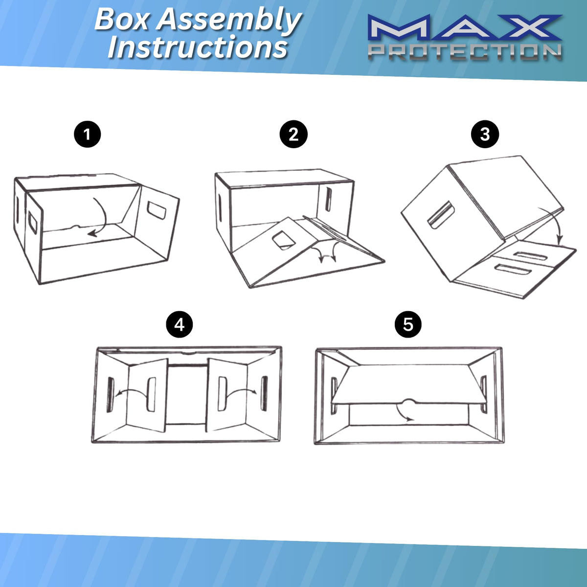 Max Protection Comic Book Storage Boxes - Short Cardboard Black Case for 150-175 Comic Books