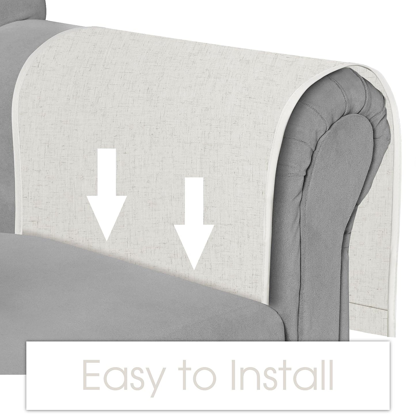 Joywell Remote Control Holder Armchair Caddy Armrest Organizer Beige White