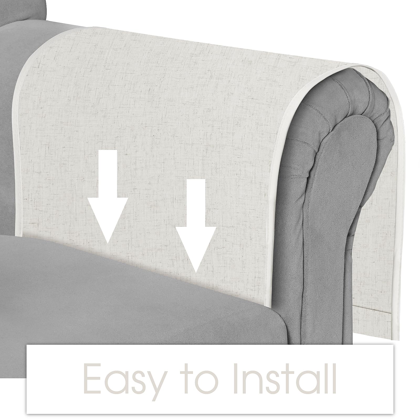 Joywell Remote Control Holder Armchair Caddy Armrest Organizer Beige White