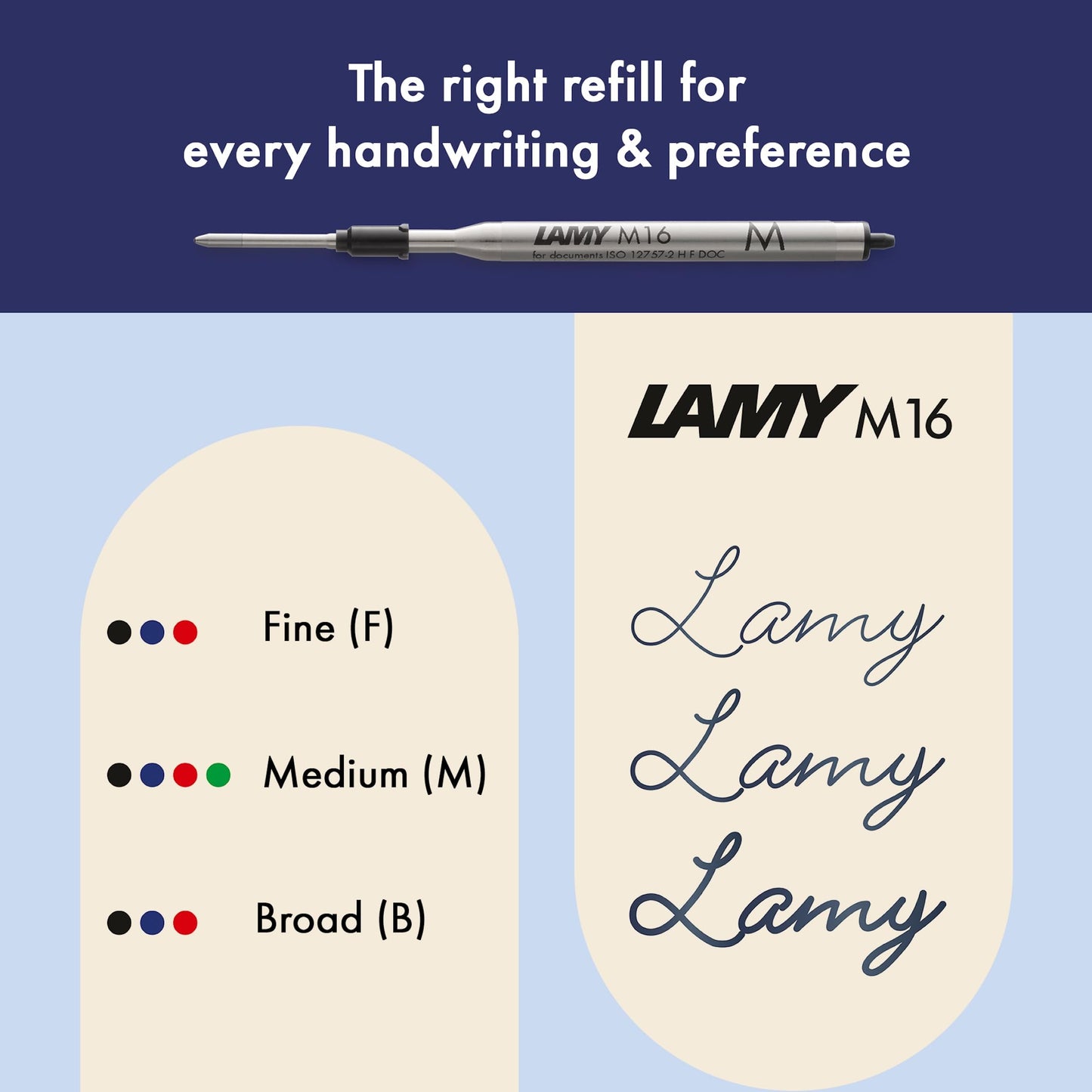 Lamy noto blue ballpoint pen - purist ballpoint pen with triangular plastic barrel - clip emerges