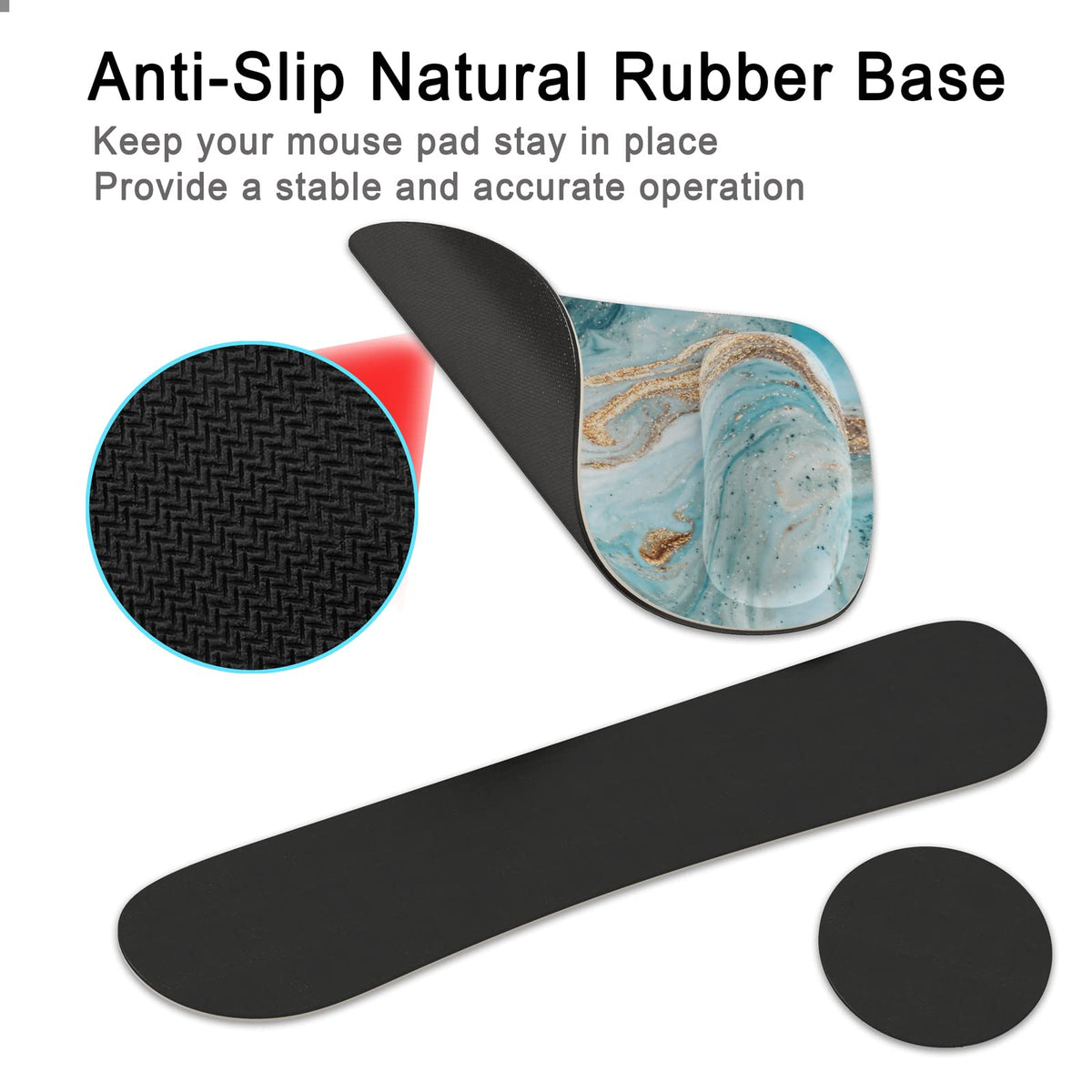 Keyboard Wrist Rest Memory Foam Ergonomic Mouse Pad with Computer Wrist Support Set with Non-Slip