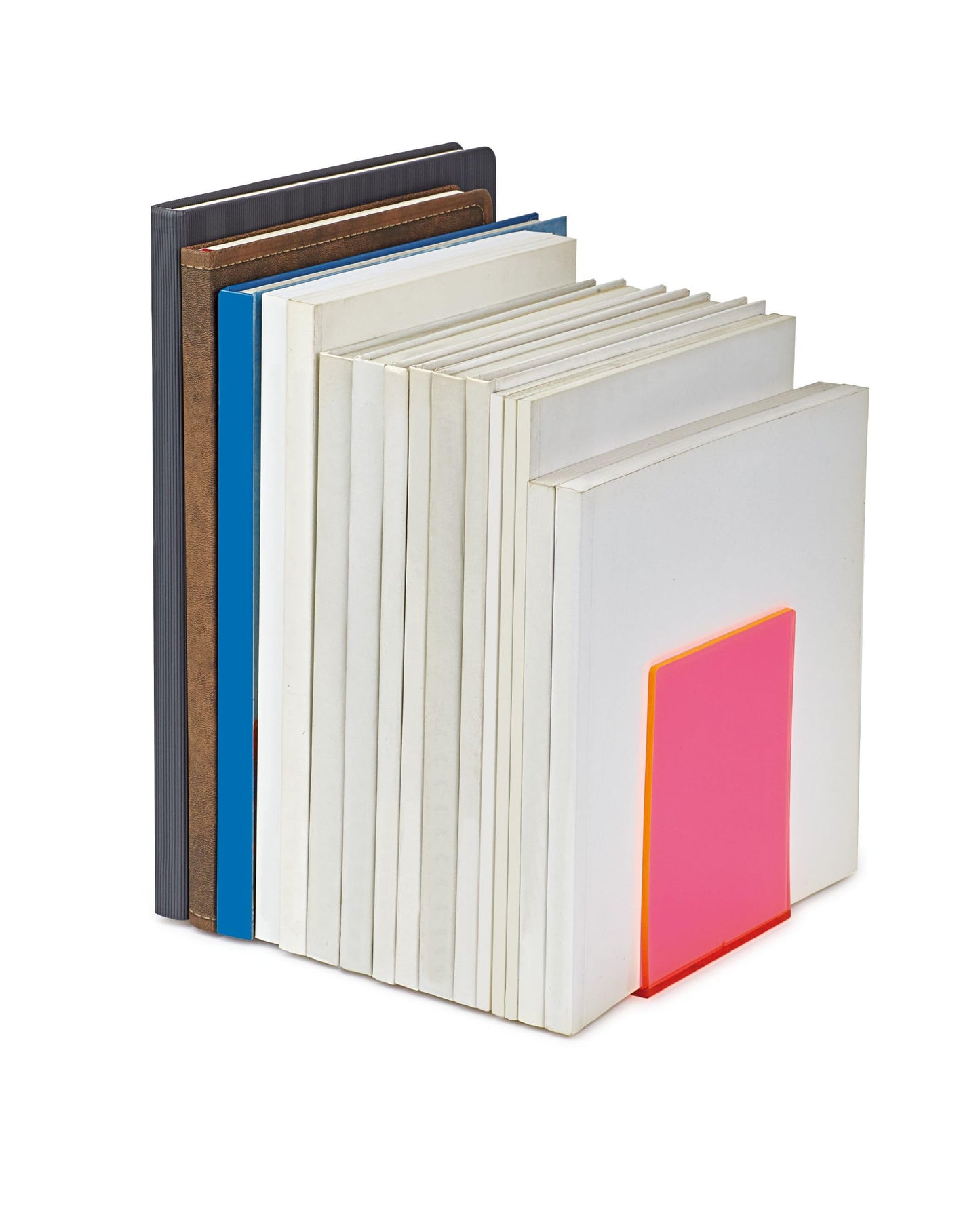 Maul Pack of 2 Premium Acrylic Bookends 10 x 10 x 13 cm Neon Pink