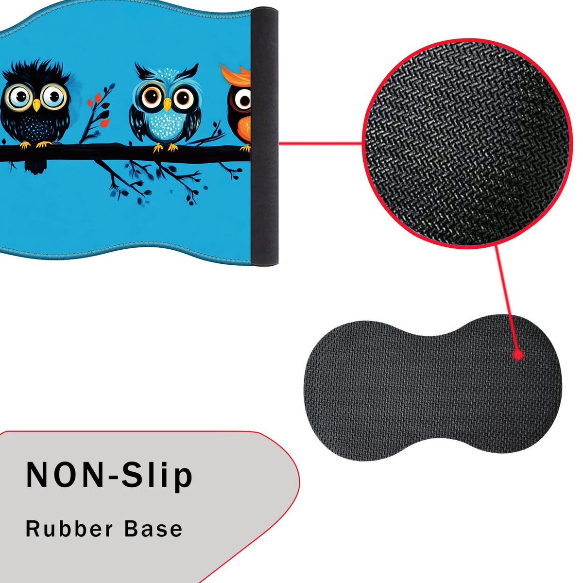 CICPLKSE Mouse Pad with Wrist Support + Desk Mat + Coaster 3 in 1 Set, XXL Large Gaming Mousepad