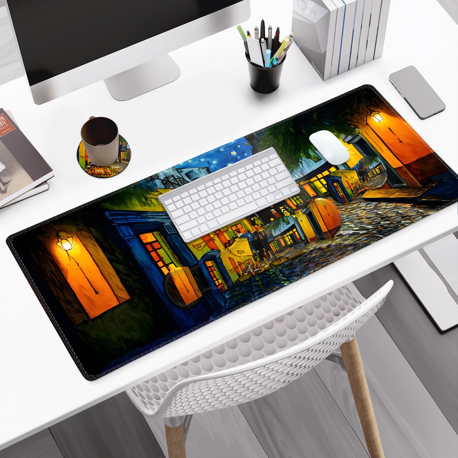 NXZGO Desk Mat Gaming Mouse Pad, Cute Desk Matt Keyboard Wrist Rest for Desktop, Anti-Slip Mousepad