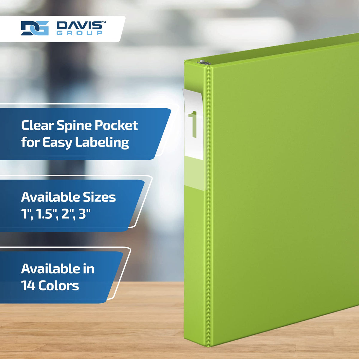 Premium Economy 6-Pack 3-Ring Binders for School or Office, D-Ring Binders, 1 Inch, Lime Green