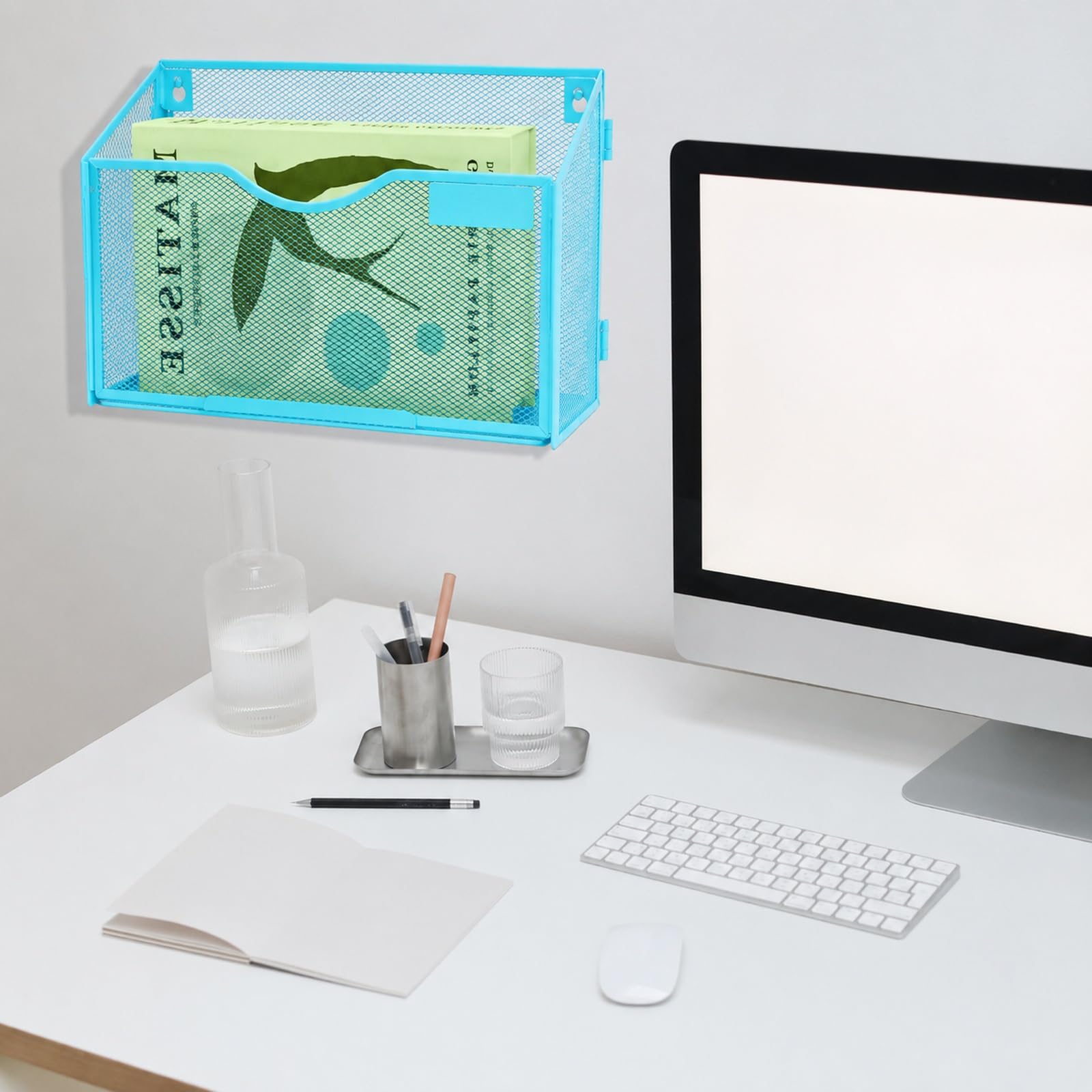 ideallife 1 Pocket Mesh Wall File Holder Organizer Office Hanging File Folder Magazine Rack
