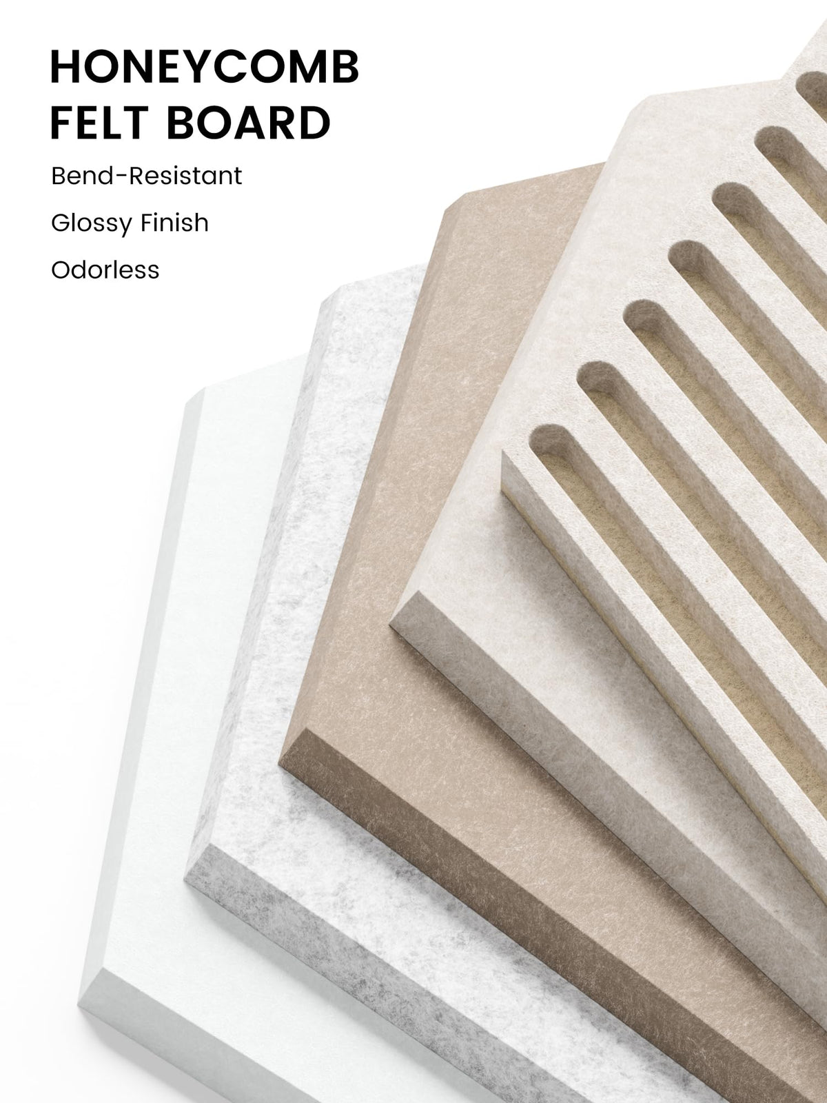Fluxynara 10-Pack Hexagon Cork Board Alternative, Stone Beige