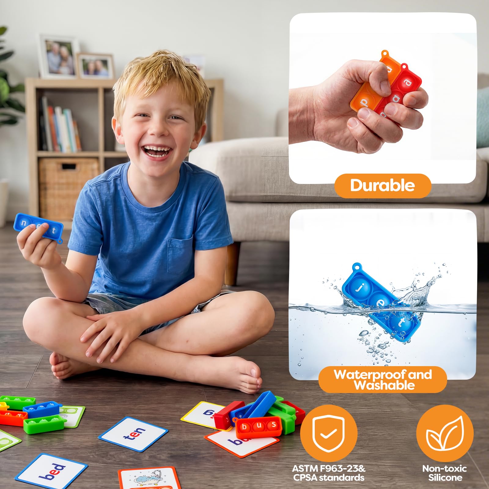 Aizweb CVC Word Games Kindergarten,Phonics Games for Kids Ages 3-8,CVC Flashcards for Preschool