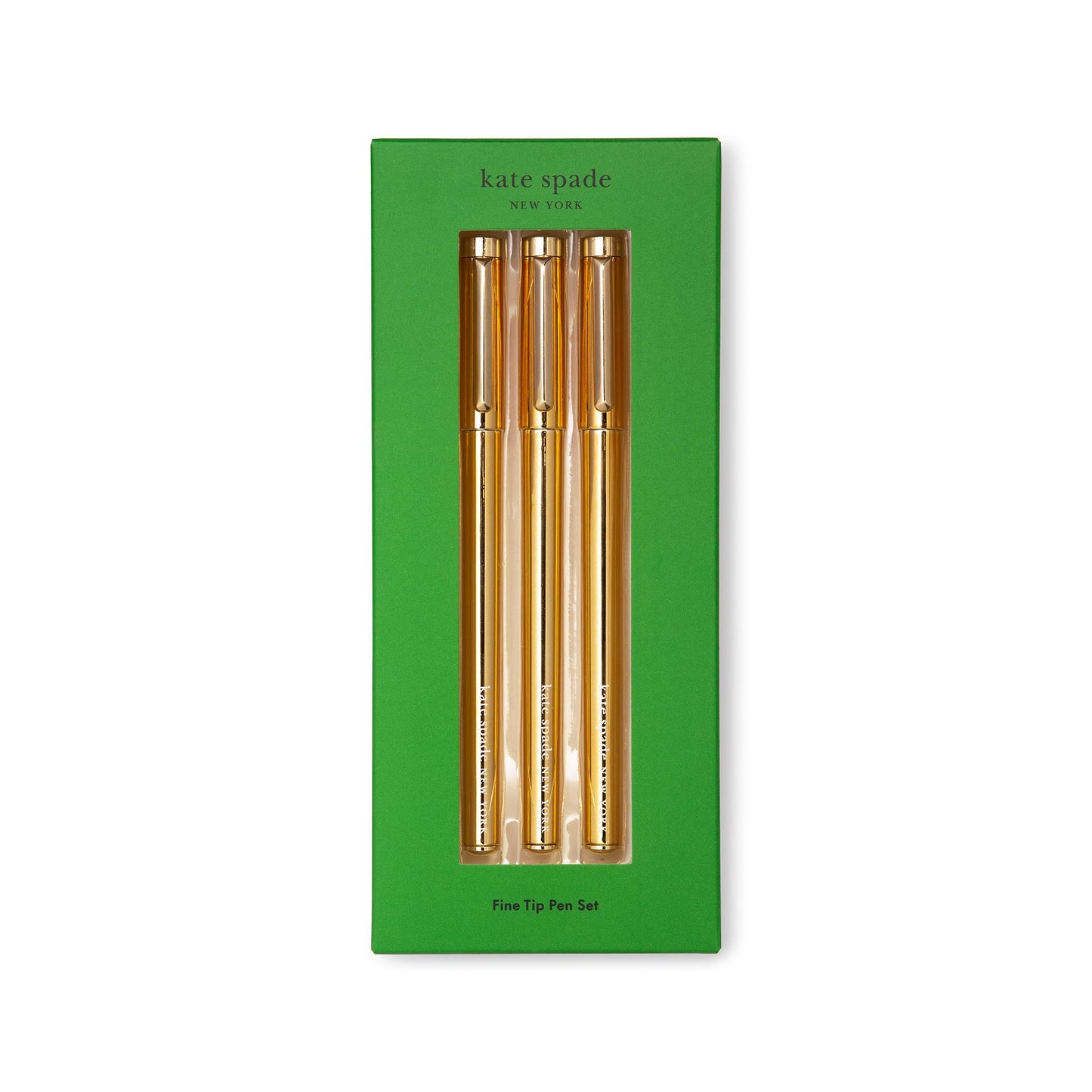 kate spade new york Fine Tip Pen Set of 3, Gold