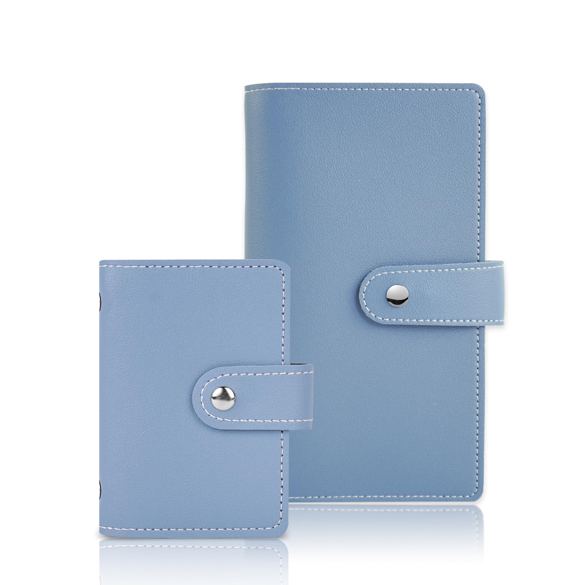 lizimandu 2 Pieces Business Card Holder, PU Leather Business Card Case Pocket Business Name Card