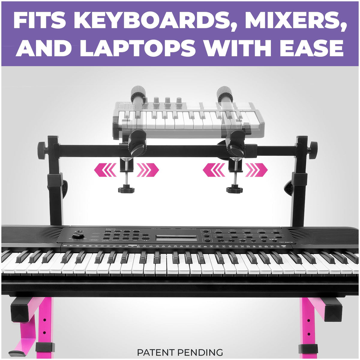 Liquid Stands 2 Tier Keyboard Stand Attachment - Adjustable Electric Digital Piano Stand for 54, 88