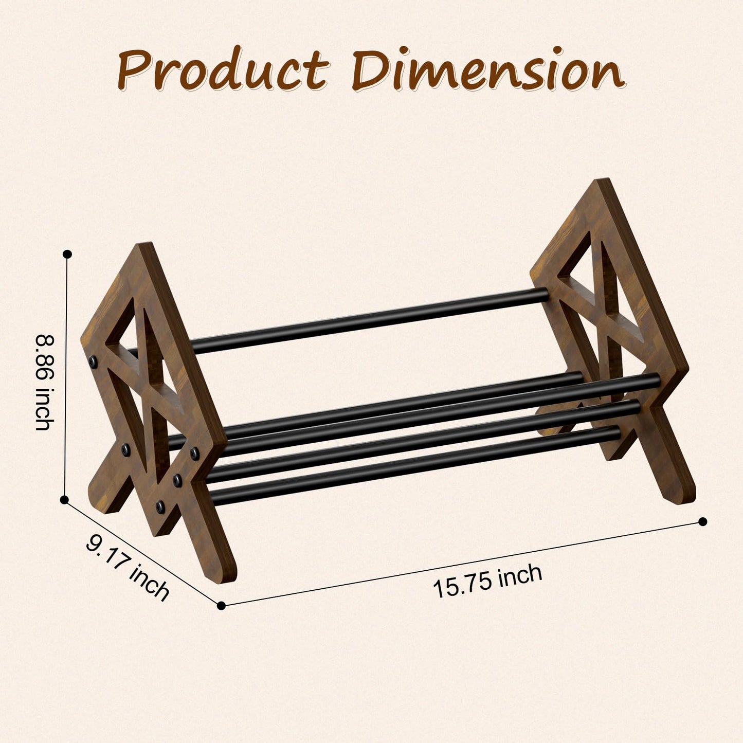 ART-GIFTREE Desktop Bookshelf Organizer, Wood Office Tabletop Book Storage Rack, Tilting Bookcase