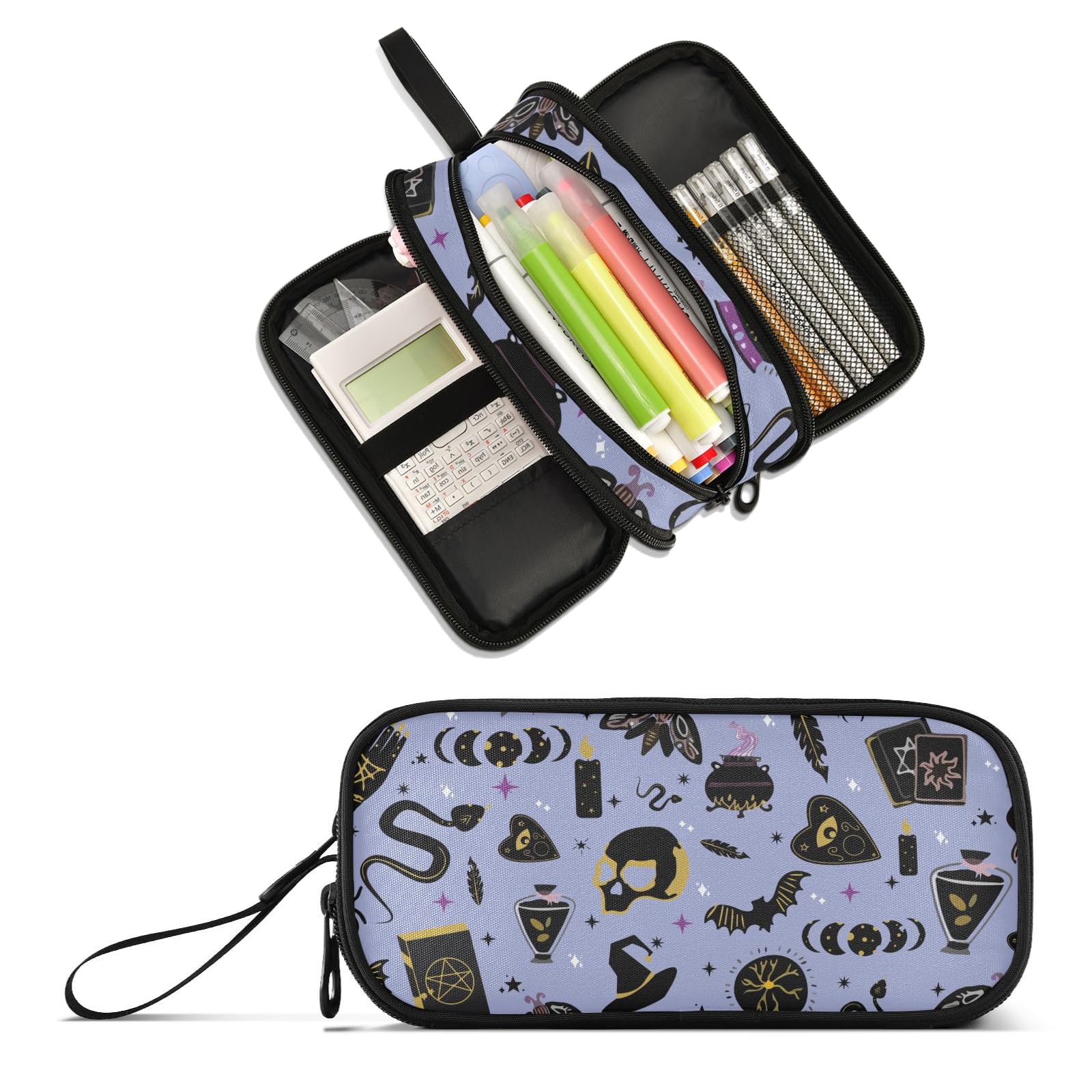 XUWU Witch Large Capacity Pencil Case Pencil Pouch Pen Box