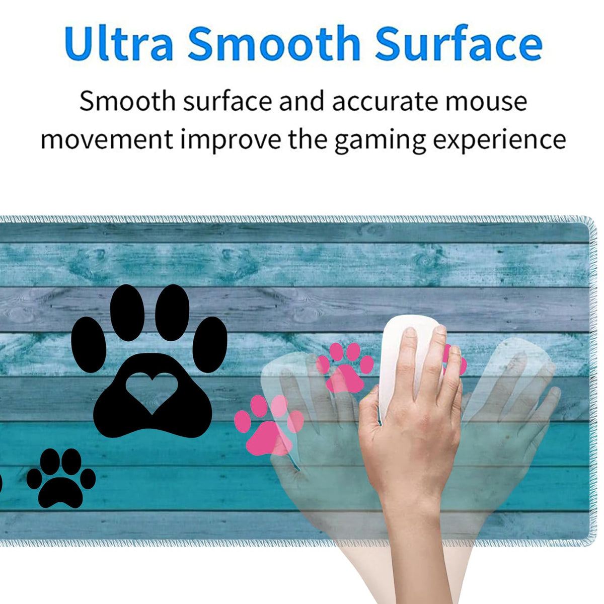 3 Piece Mouse Pad Set with Stitched Edge Large Anti-Slip Mouse Pad Desk Pad Keyboard Pad + Wrist