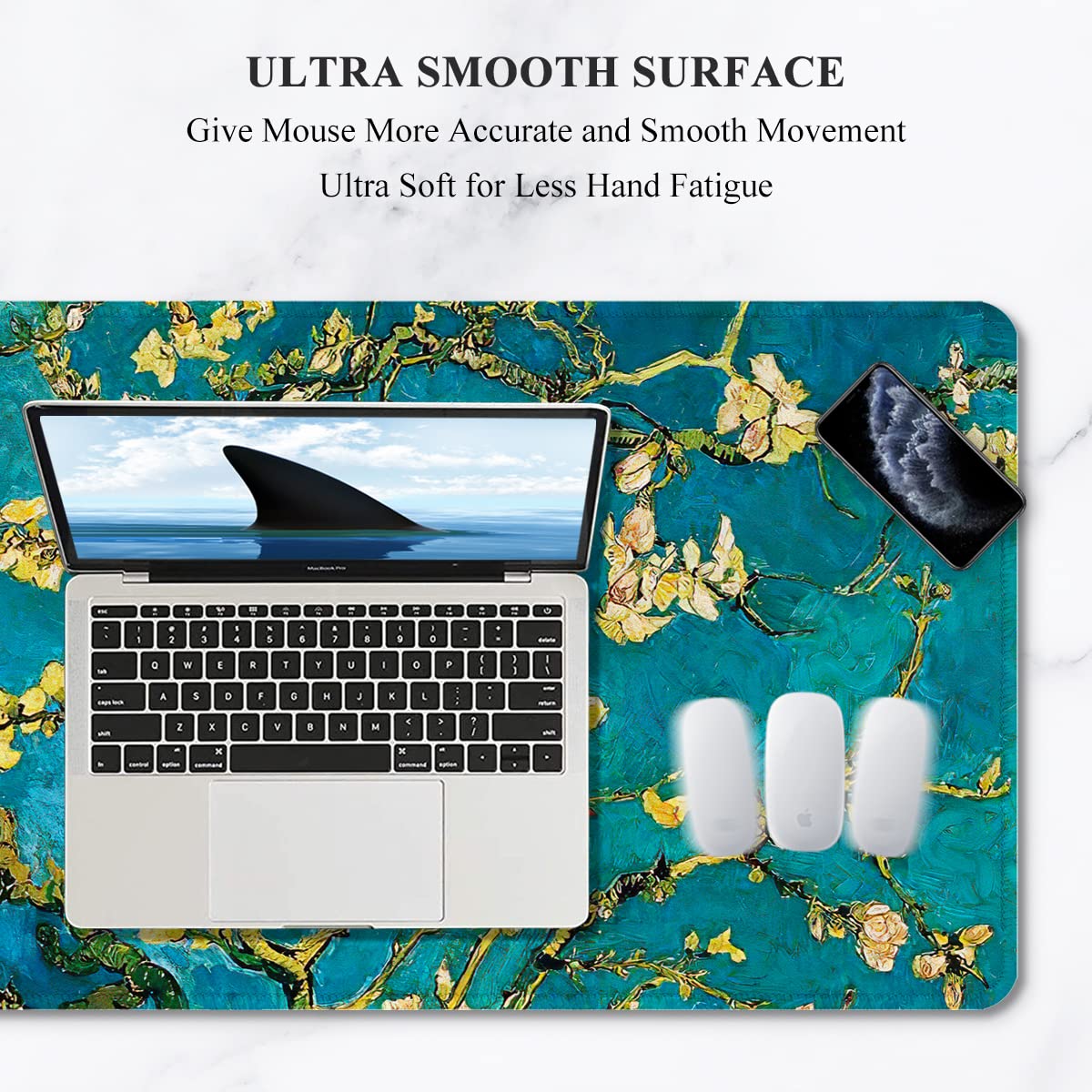 Auhoahsil Desk Pad, XXL Large Mouse Pad, Extended Gaming Mousepad, Cute Desk Mat for Women, Big
