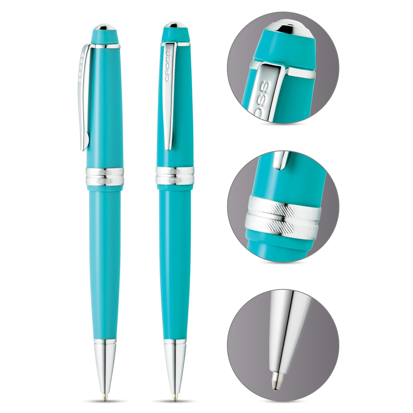 Cross Bailey Light Polished Teal Ballpoint Pen, Medium Point, Black Ink