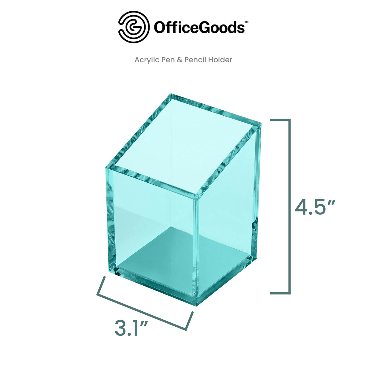 OfficeGoods Acrylic Pen and Pencil Holder, Green